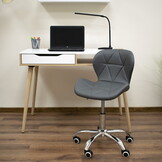 Fauteuil bureaudraaistoel - 48x36 cm - Gewatteerd eco-leer - Zwart