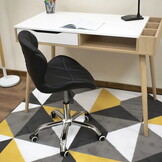 Bureaustoel - 48x36x73-81cm - Gewatteerd Eco-leer - Zwart