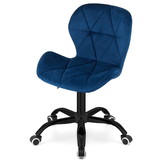 Bureaustoel - 48x36cm - Gewatteerd Velours - Marine