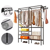 Garderoberek - 86x174cm - Grote opbergruimte - Zwart