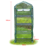 Balkon kweekkas - 160x70x50cm - 4 schappen - Groen/Transparant