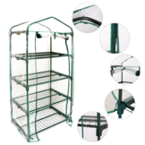 Balkon kweekkas - 160x70x50cm - 4 schappen - Groen/Transparant