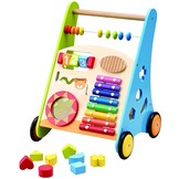 Houten loopwagen - 45,5x36x31cm - Educatief - Multicolor
