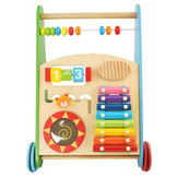Houten loopwagen - 45,5x36x31cm - Educatief - Multicolor