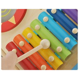 Houten loopwagen - 45,5x36x31cm - Educatief - Multicolor