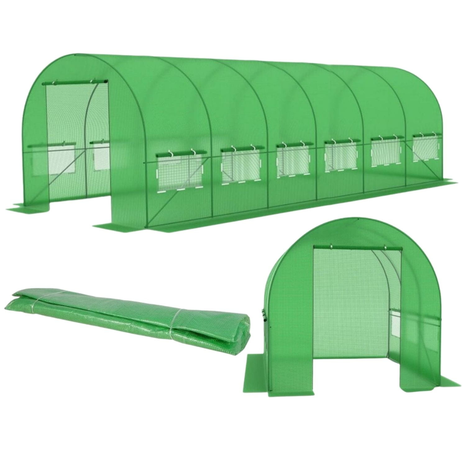 Tuinkas - 6x3x2m - UV-filter - Groen