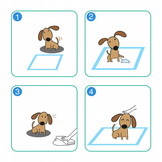 Trainingsmat voor honden - 90x60 - 100 stuks - absorberend