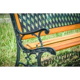 Tuinbank - 125x73x38cm - Houten - Populierenhout + Grafiet/Groen