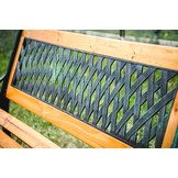 Tuinbank - 125x73x38cm - Houten - Populierenhout + Grafiet/Groen