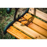 Tuinbank - 125x73x38cm - Houten - Populierenhout + Grafiet/Groen