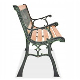 Tuinbank - 125x73x38cm - Houten - Populierenhout + Grafiet/Groen