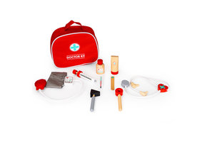 Dokterstasje - 22x8,5x19cm - 10-delig - Rood