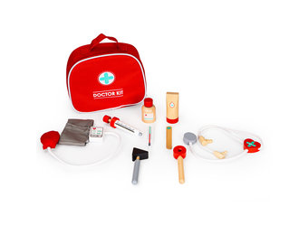 Dokterstasje - 22x8,5x19cm - 10-delig - Rood