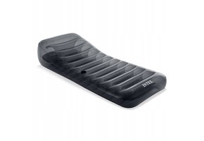 Zwembadmatras - 211x99 cm - Groot formaat - Vinyl - Bekerhouder - Grijs