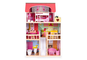 Poppentheater - 59x33x90 - Houten - Framboos Kleur