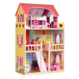 Poppentheater - 59x33x90 - Houten - Framboos Kleur