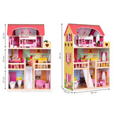 Poppentheater - 59x33x90 - Houten - Framboos Kleur