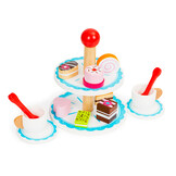 Taartstandaard - 19x15,5x13,5cm - Hout - Ecotoys