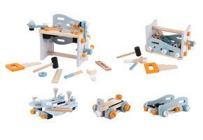 Bouwset - 52 elementen - Houten - Ecotoys