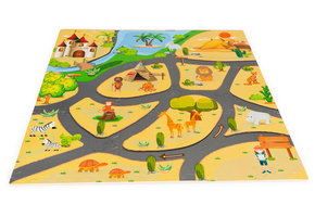 Speelmat - 93,5x93,5cm - Safari - Schuim - Certificaat - Ecotoys