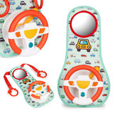 Interactieve stuurmat - 41x21cm - Draaibaar Stuurwiel - Rood