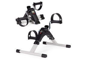 Mini hometrainer - 48x36,5x26cm - Computermonitoring - Antislipvoetjes - Opvouwbaar - Zwart