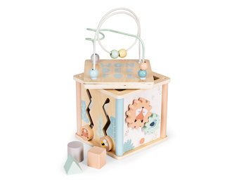 Kubussorteerder - 16x16x17/31cm - educatief - houtkleurig