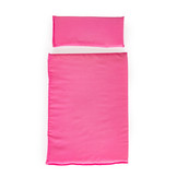 Houten poppenwagen - 40x26x42 cm - incl. beddengoed - wit