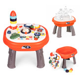 Educatieve paneeltafel - 45,5x35,5x31cm - Interactief paneel - Multikleur