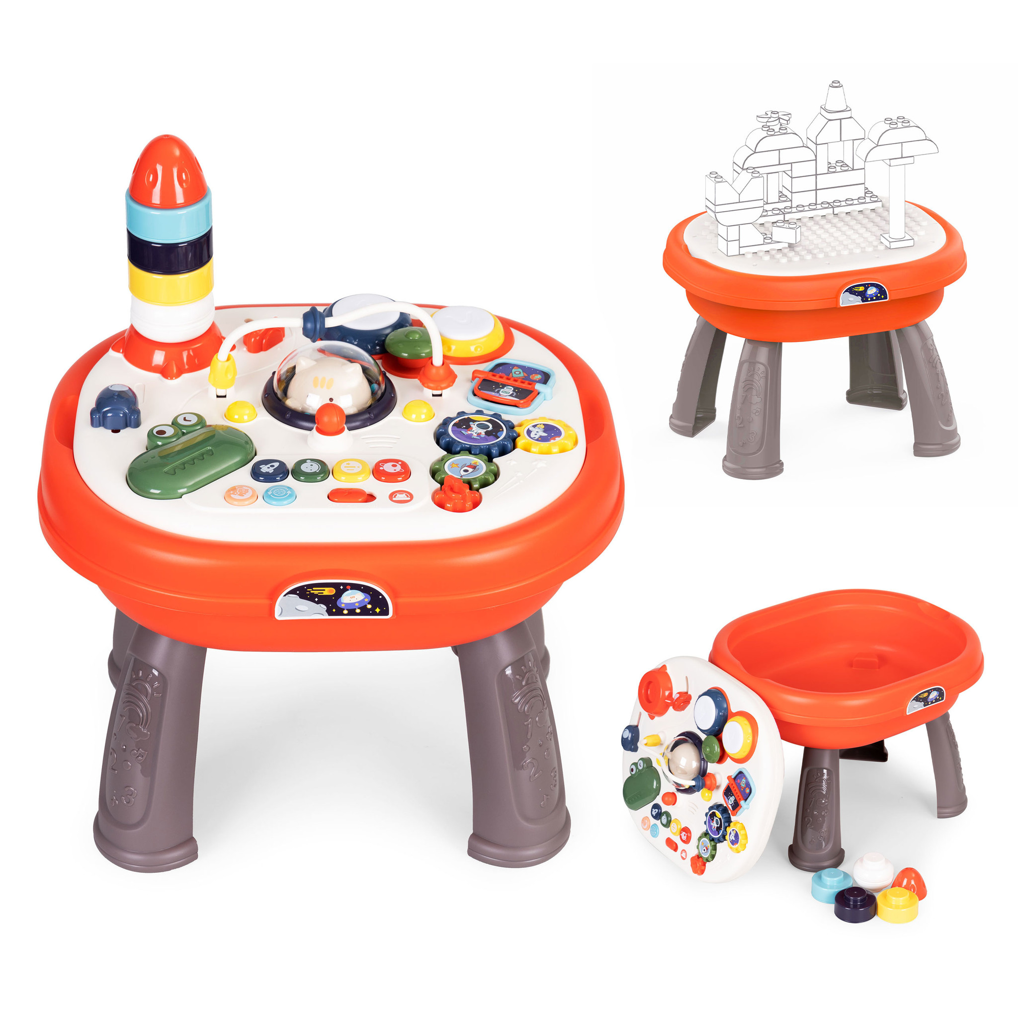 Educatieve paneeltafel - 45,5x35,5x31cm - Interactief paneel - Multikleur