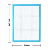 Trainingsmat voor honden - 90x60cm - absorberend - wit/blauw