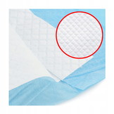 Trainingsmat voor honden - 90x60cm - absorberend - wit/blauw