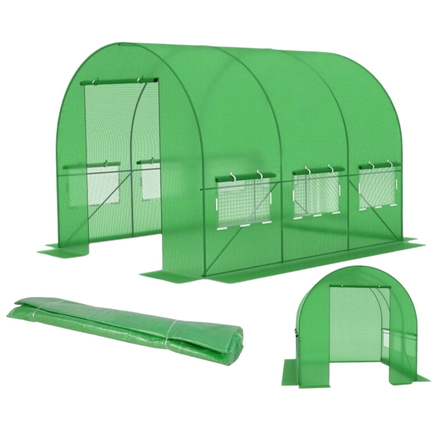Folie tuinkas - 3x2x2m - UV-filter - Groen