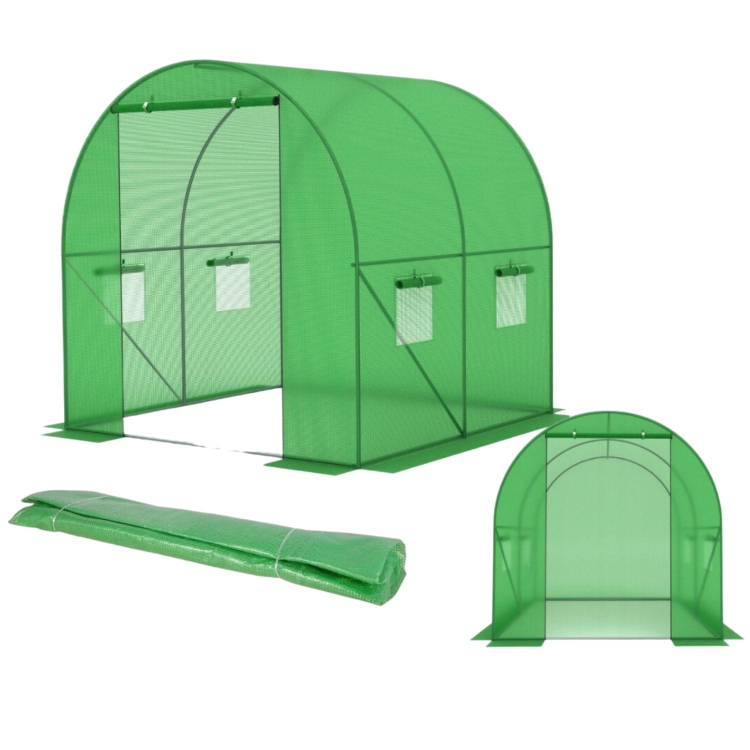 Tuinkas - 200x200 cm - UV-bescherming - groen