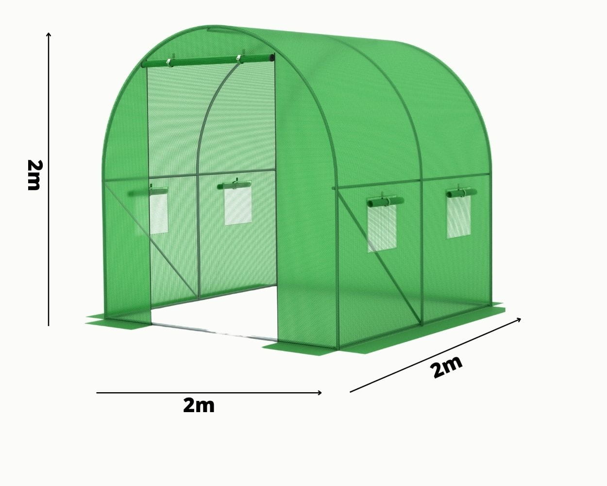 Tuinkas - 200x200 cm - UV-bescherming - groen