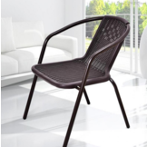 Tuinstoel - 50x60cm - Rotan imitatie - zwart