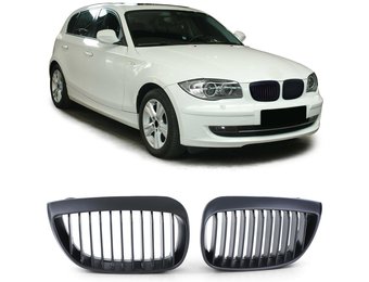 Grill Nieren - BMW 1 serie E87 04-07 - Sportieve, verbeterde look - Mat Zwart