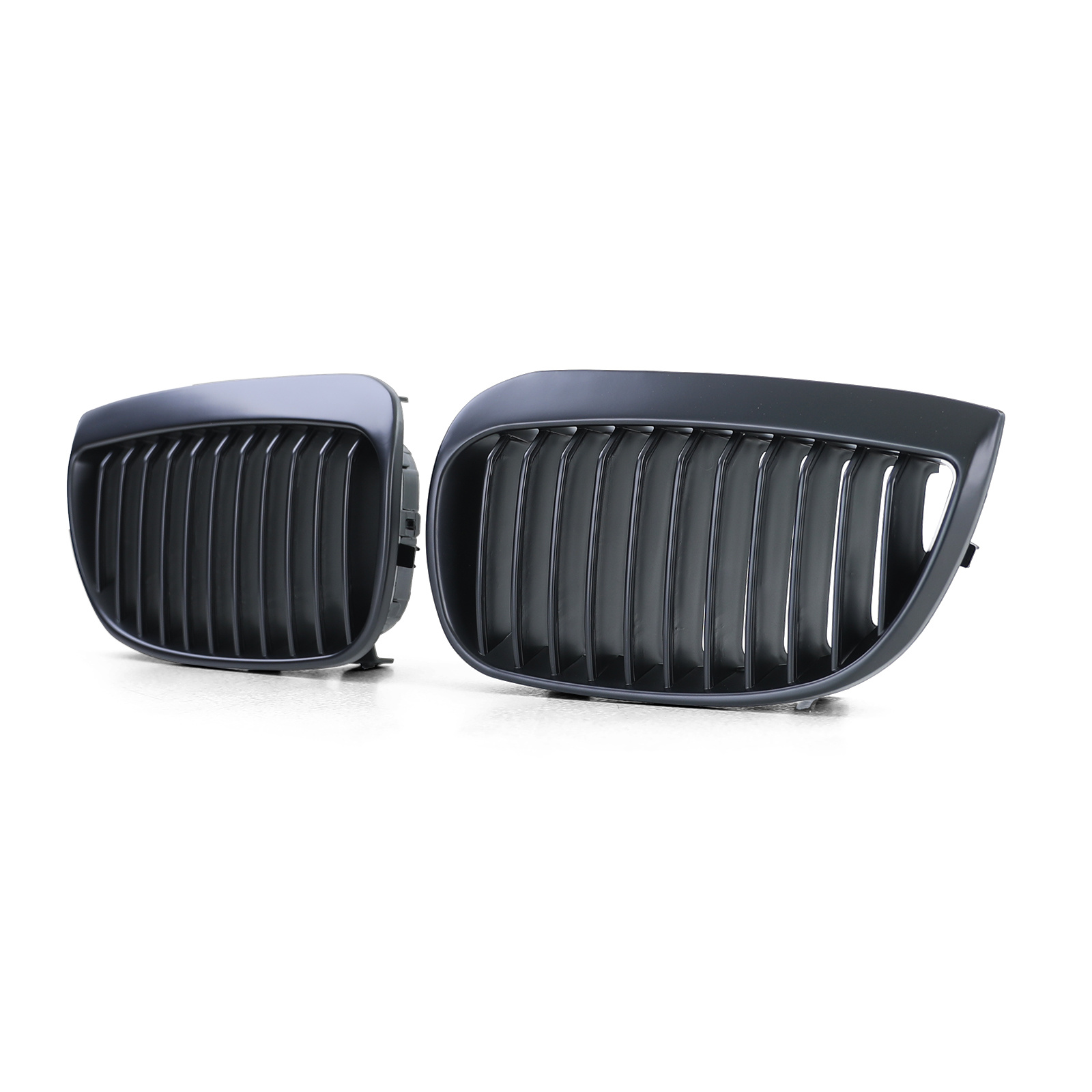 Grill Nieren geschikt voor BMW 1 serie E87 04-07 - Sportieve, verbeterde look - Mat Zwart
