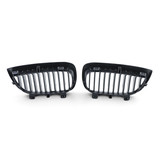 Grill Nieren geschikt voor BMW 1 serie E87 04-07 - Sportieve, verbeterde look - Mat Zwart