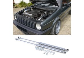 Gasveer Motorkap geschikt voor VW Golf 2 83-92 - Chroom - Inclusief bevestigingsmateriaal