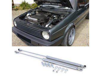 Gasveer Motorkap - VW Golf 2 83-92 - Chroom - Inclusief bevestigingsmateriaal