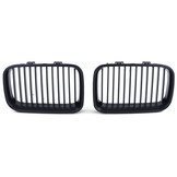 Grill Nieren geschikt voor BMW 3 Serie E36 90-96 - Sportieve look - Zwart Mat