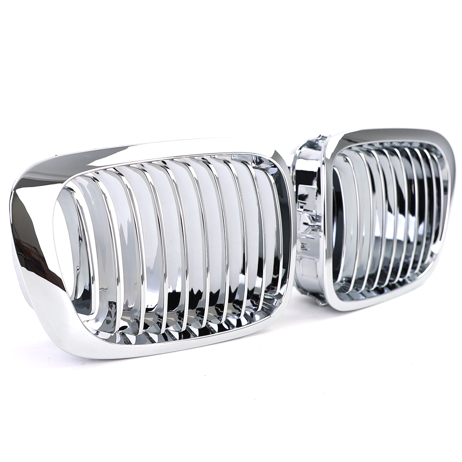 Grill Nieren - geschikt voor BMW 3 Serie E46 Coupe Cabrio 99-03 - Sport Rooster - Chroom
