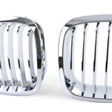 Grill Nieren - BMW 3 Serie E46 Coupe Cabrio 99-03 - Sport Rooster - Chroom