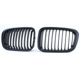 Grill Nieren - geschikt voor BMW 3 Serie E46 Sedan Touring 98-01 - Sportieve Look - Zwart Mat