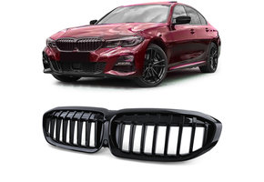 Grill nieren - BMW 3 Serie G20 G21 - Sportief design - Zwart glans