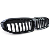Grill nieren geschikt voor BMW 3 Serie G20 G21 - Sportief design - Zwart glans
