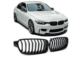 Grill Nieren - BMW 3 serie F30 F31 11-19 - Sport rooster - Prestaties zwart glans