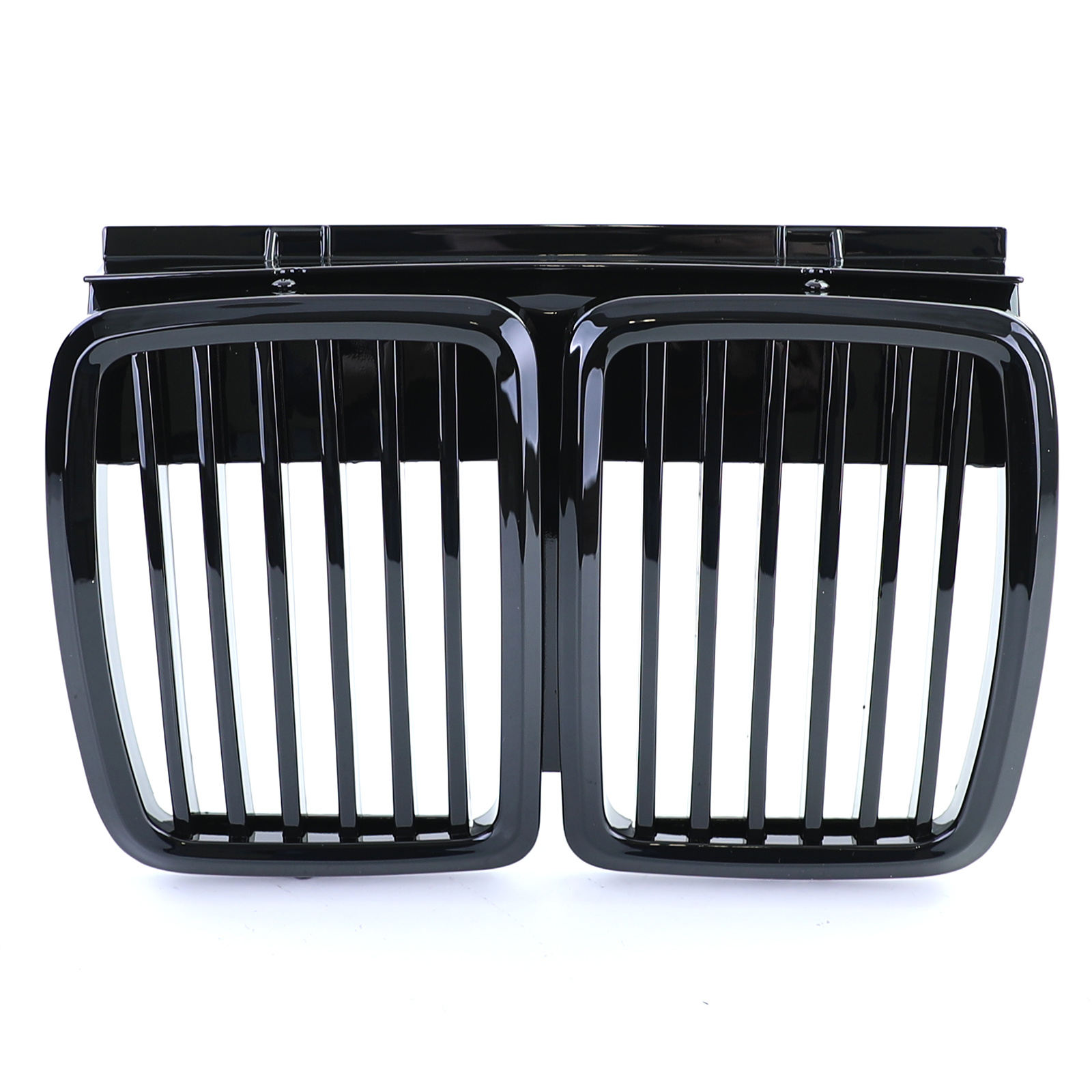 Grill Nieren geschikt voor BMW 3-serie E30 82-94 - Sport rooster - Zwart Glans