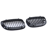 Grill Nieren - BMW 3 Serie E46 Coupe Cabrio 03-07 - Sport Performance - Zwart Glans